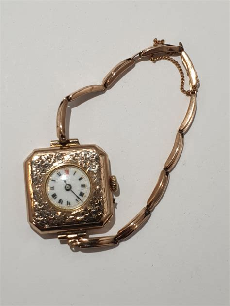 antiek gouden dameshorloge